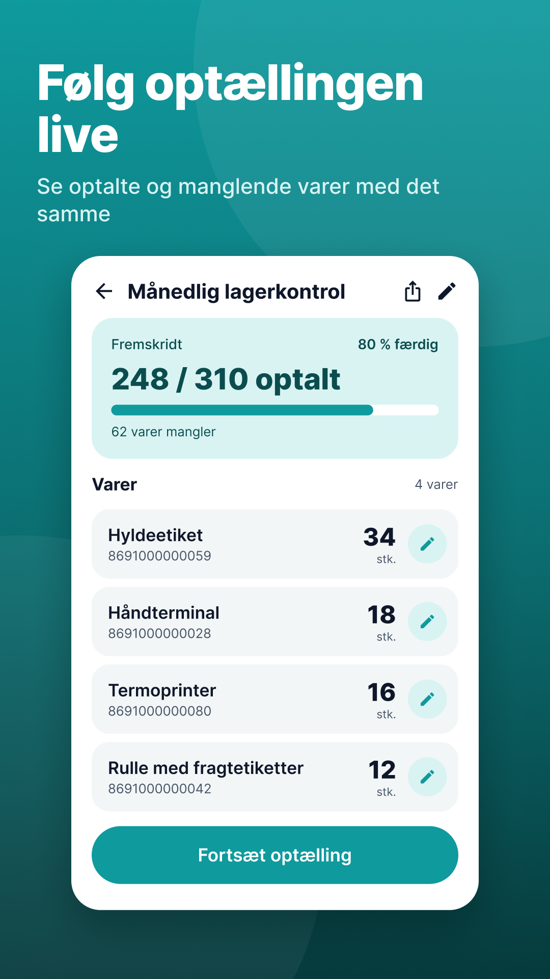 Hurtige, præcise optællinger