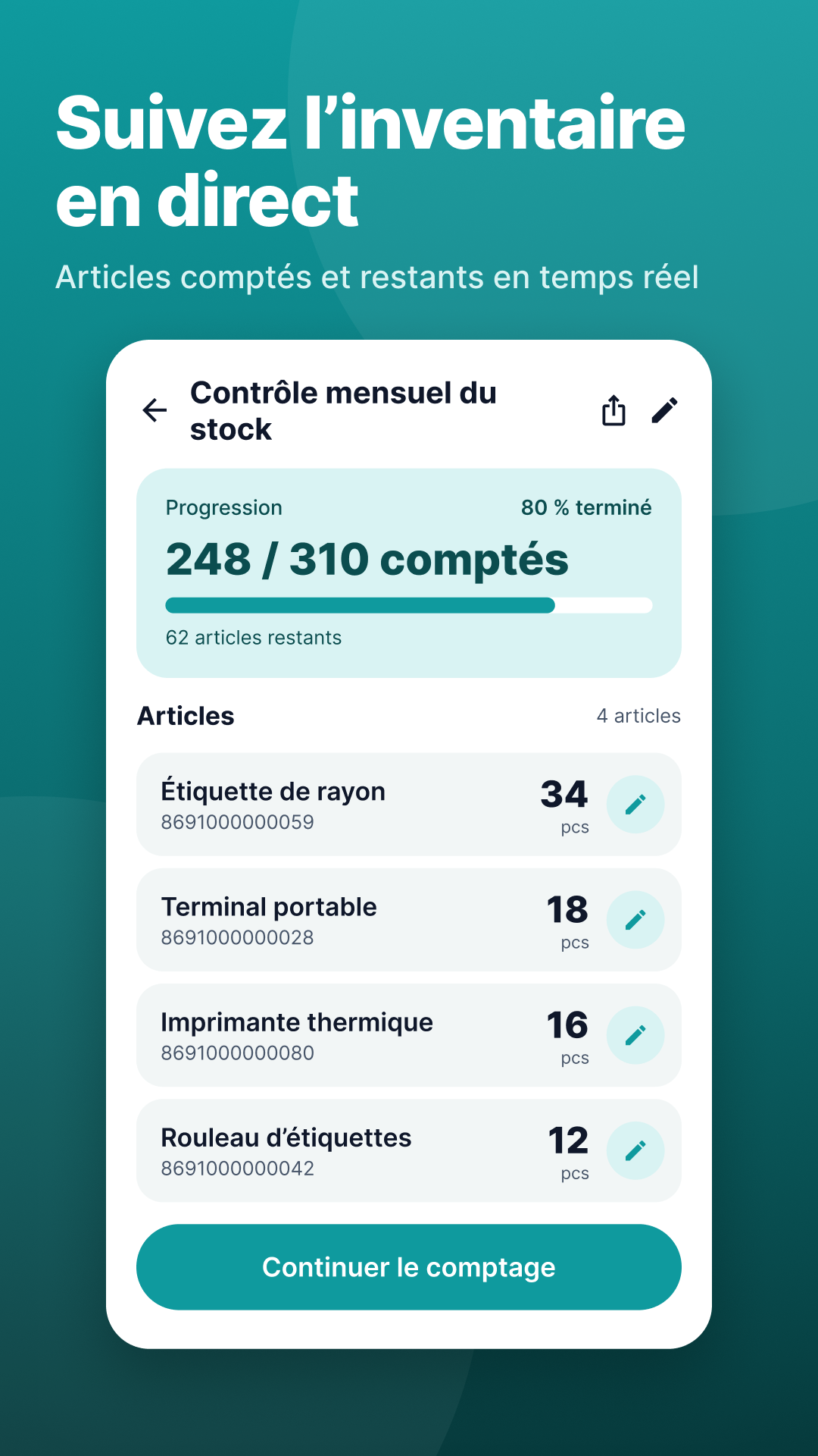Comptages rapides et précis