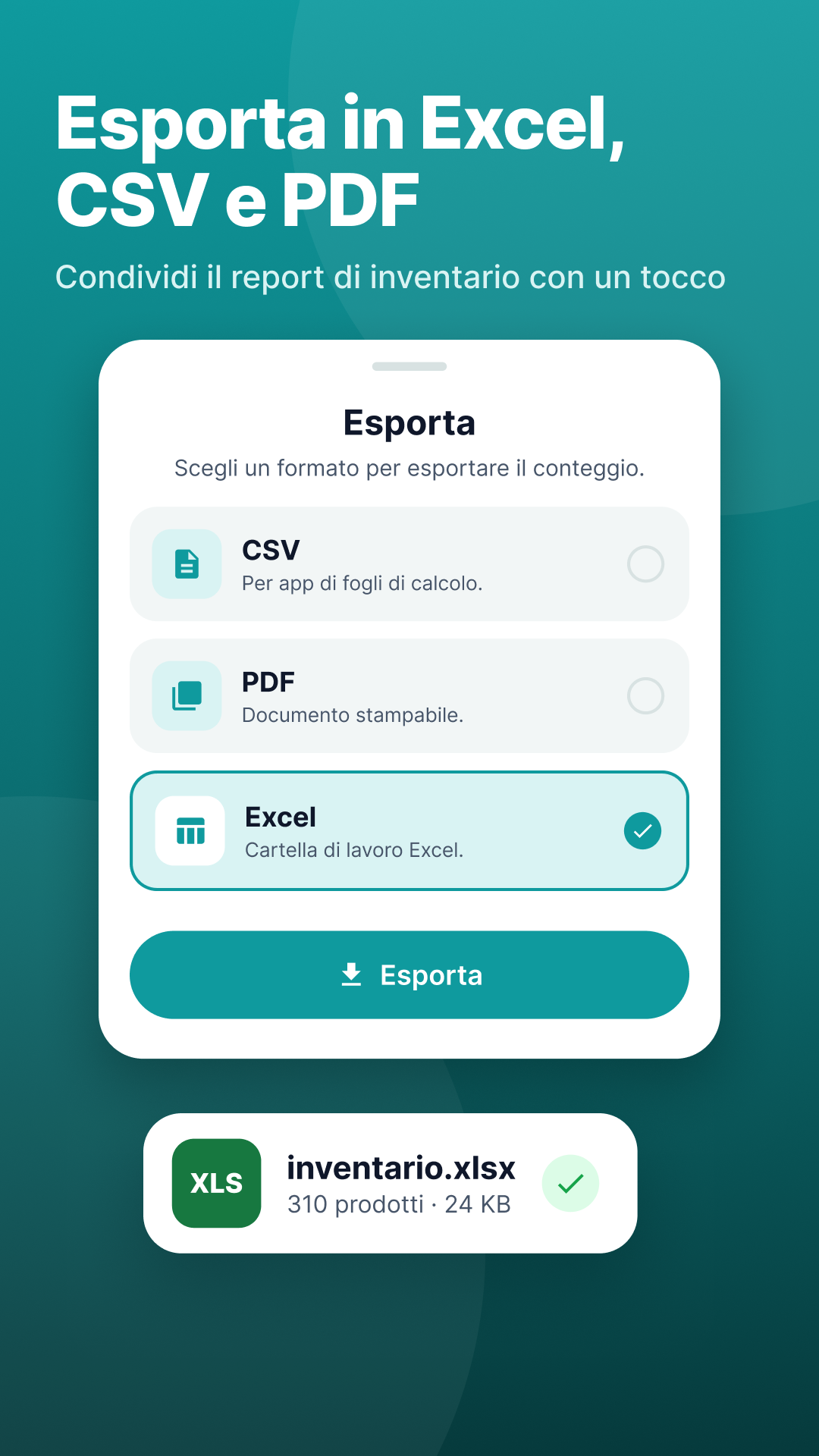 Report ed esportazione