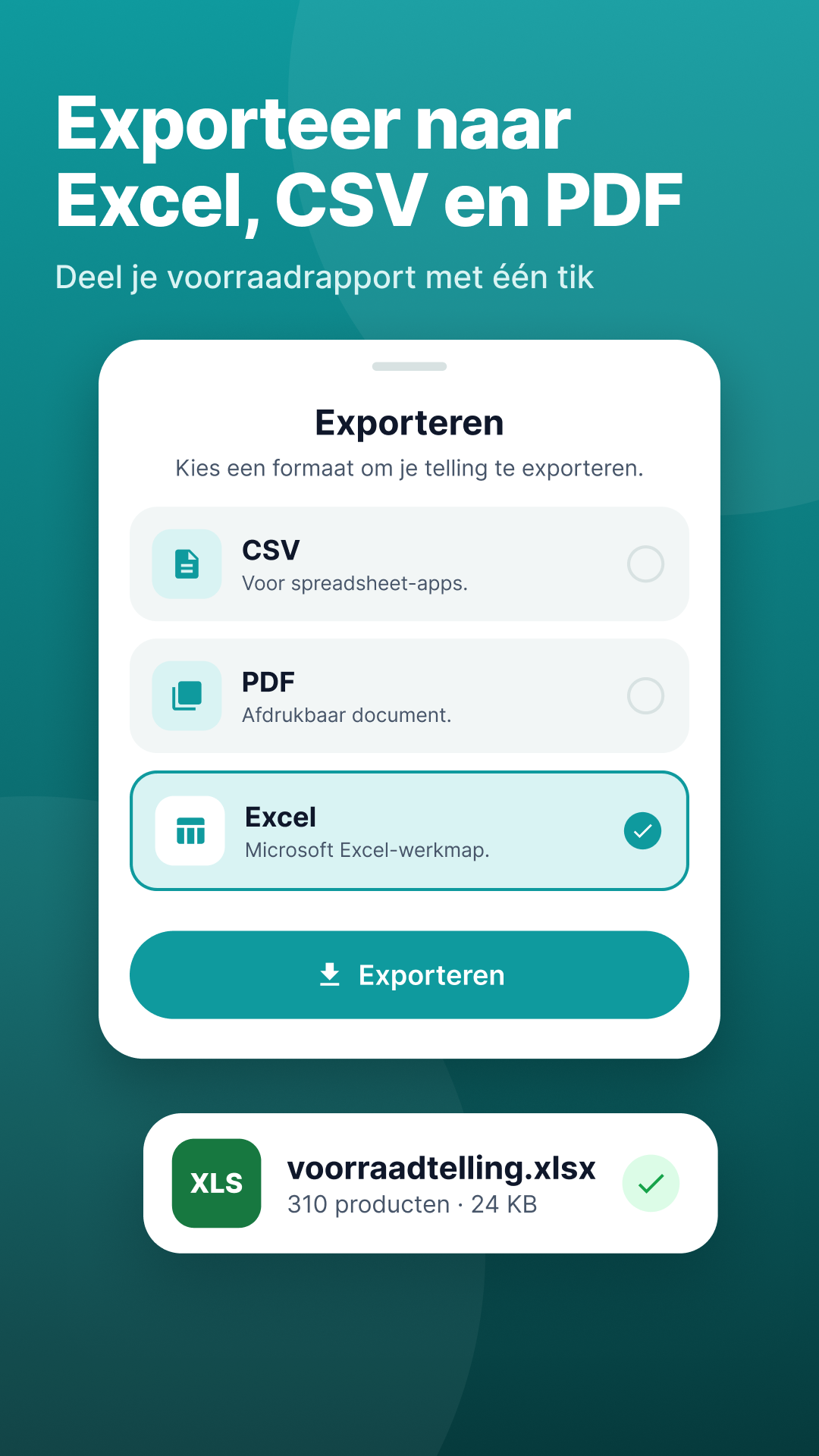 Rapporten en export