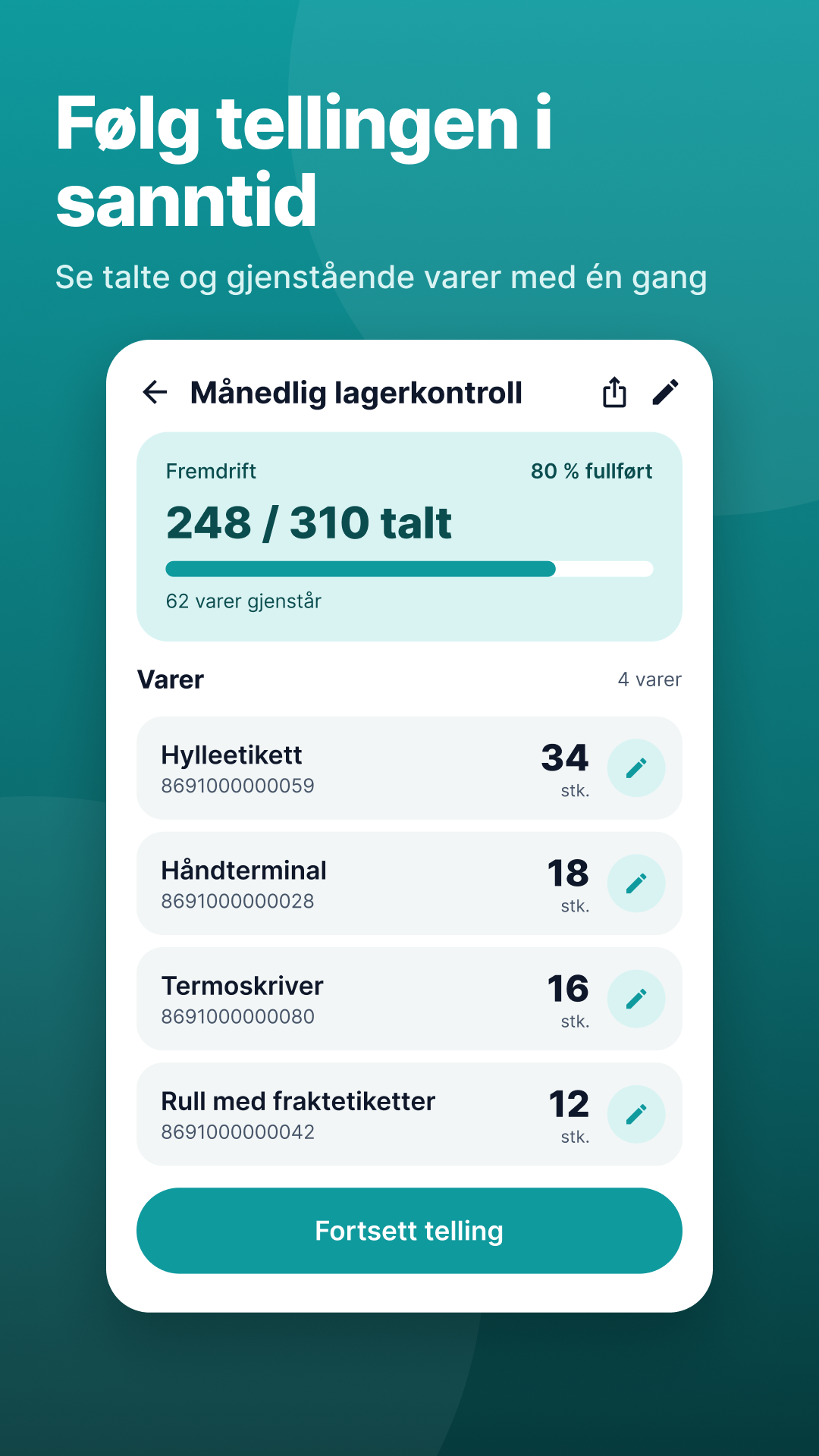 Raske, nøyaktige tellinger
