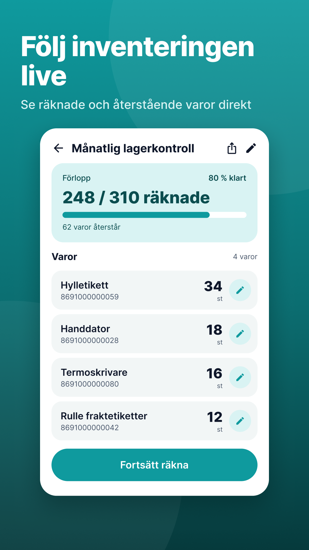 Snabba, exakta inventeringar